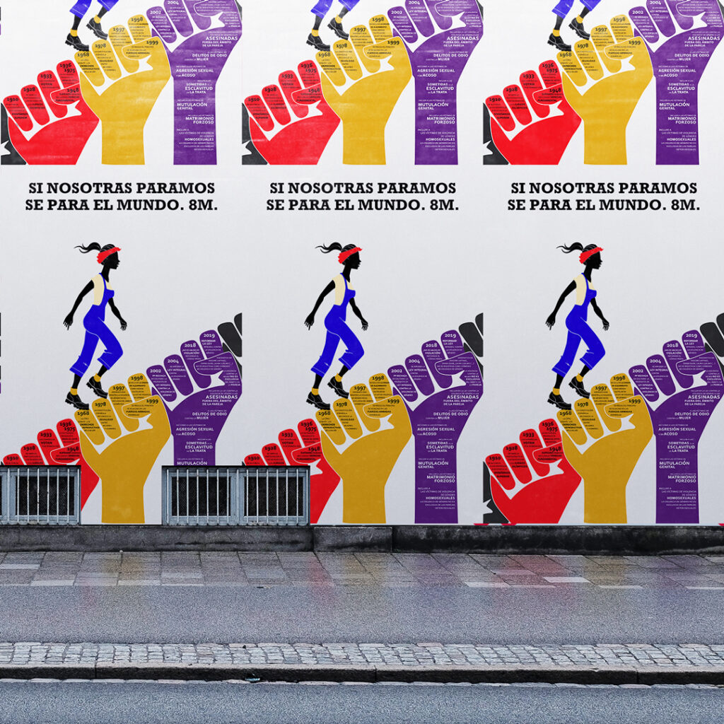 cartel, cartelismo, poster, arte callejero, street art, 8M, dia de la mujer, dia internacional de la mujer, 8 de marzo, mujer trabajadora, feminismo, feminista